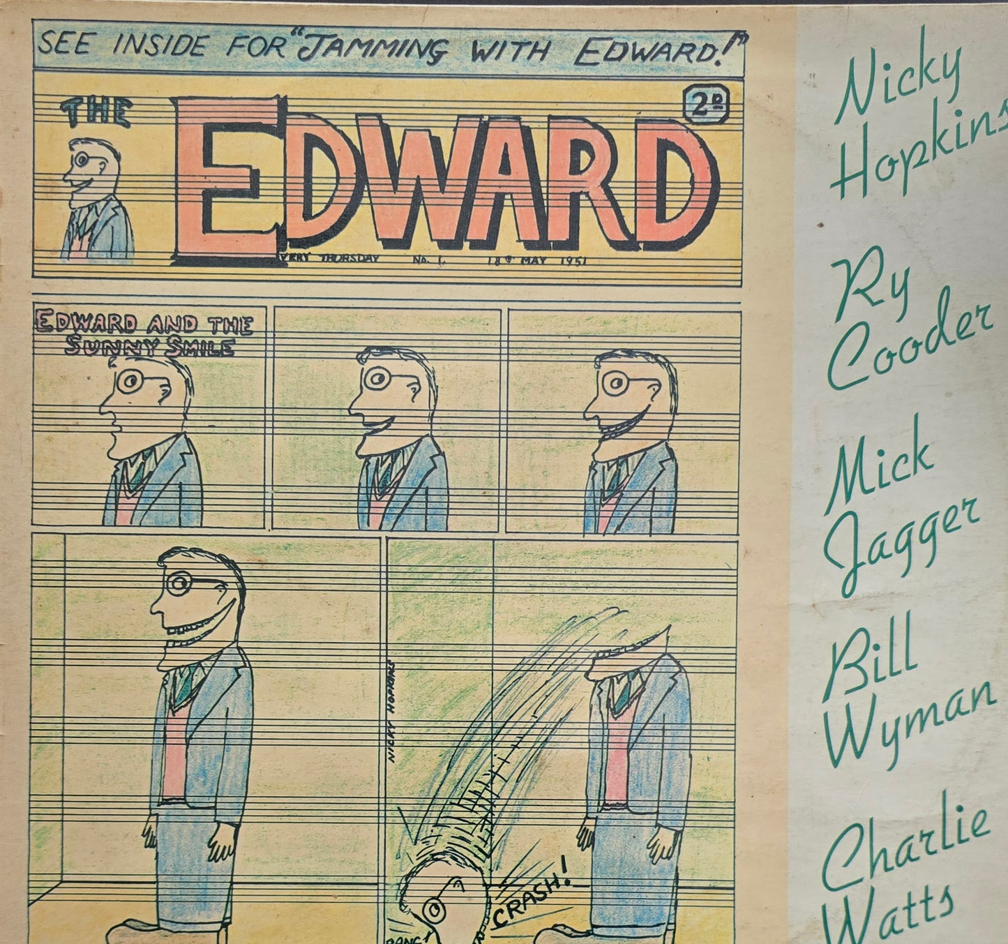 Nicky Hopkins, Ry Cooder, Mick Jagger, Bill Wyman, Charlie Watts – Jamming With Edward!