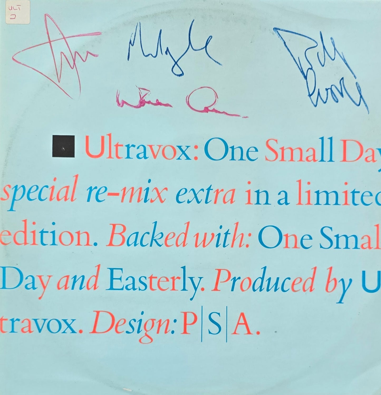 Ultravox – One Small Day (Special Re-Mix) (Signed)