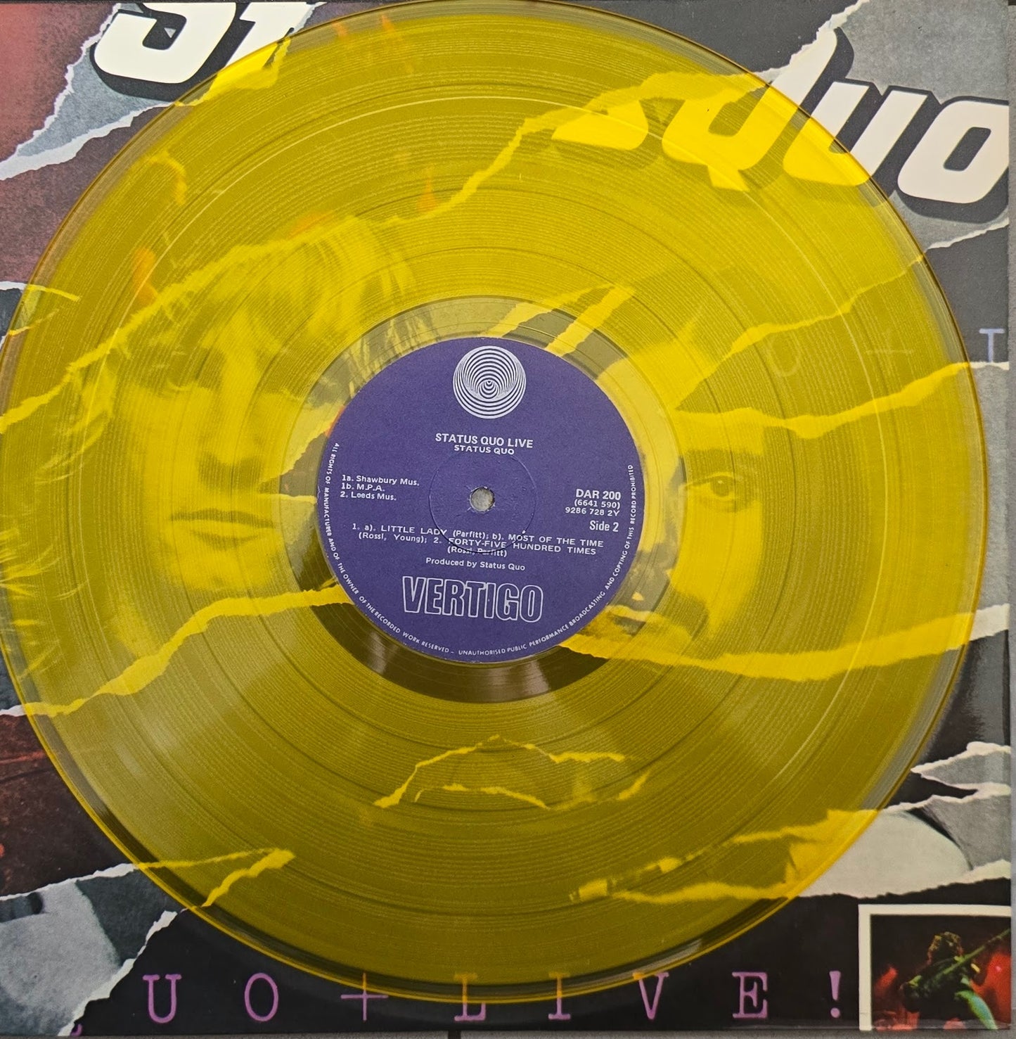 Status Quo – Live (Yellow Vinyl Records)